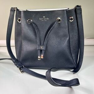 Kate Spade Leather Cape Drive Harriet Shoulder Crossbody Drawstring Bag
